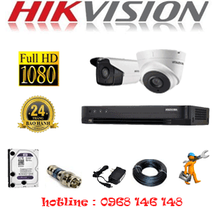 Lắp Đặt Trọn Bộ 2 Camera Hikvision 2.0Mp (Hik-21718)-HIK-21718