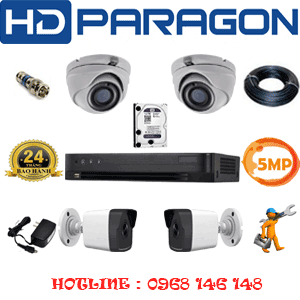 Lắp Đặt Trọn Bộ 4 Camera Hdparagon 5.0Mp (Prg-52526)-PRG-52526