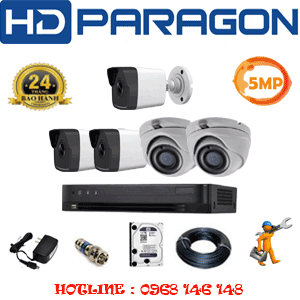 Lắp Đặt Trọn Bộ 5 Camera Hdparagon 5.0Mp (Prg-52536)-PRG-52536