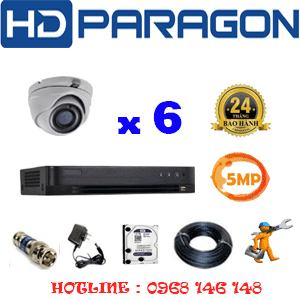 Lắp Đặt Trọn Bộ 6 Camera Hdparagon 5.0Mp (Prg-56500)-PRG-56500
