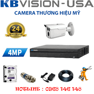 Lắp Đặt Trọn Bộ 1 Camera Kbvision 4.0Mp (Kb-411000)-KB-411000