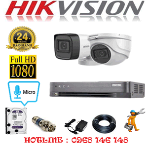 Lắp Đặt Trọn Bộ 2 Camera Hikvision 2.0Mp (Hik-2123124)-HIK-2123124