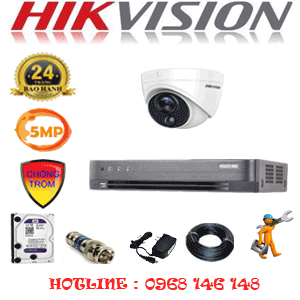Lắp Đặt Trọn Bộ 1 Camera Hikvision 5.0Mp (Hik-511500)-HIK-511500
