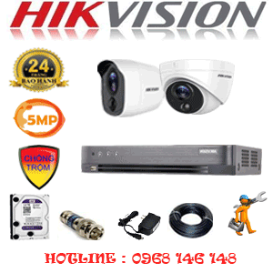 Lắp Đặt Trọn Bộ 2 Camera Hikvision 5.0Mp (Hik-5115116)-HIK-5115116
