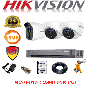 Lắp Đặt Trọn Bộ 3 Camera Hikvision 5.0Mp (Hik-5215116)-HIK-5215116