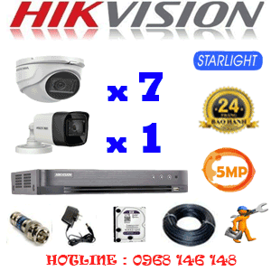 Lắp Đặt Trọn Bộ 8 Camera Hikvision 5.0Mp (Hik-5719120)-HIK-5719120