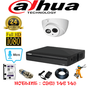 Lắp Đặt Trọn Bộ 1 Camera Dahua 2.0Mp (Dah-21500)-DAH-21500