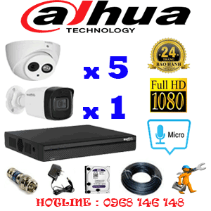 Lắp Đặt Trọn Bộ 6 Camera Dahua 2.0Mp (Dah-25516)-DAH-25516