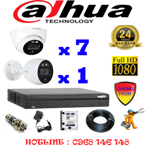 Lắp Đặt Trọn Bộ 8 Camera Dahua 2.0Mp (Dah-2711112)-DAH-2711112