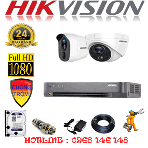 Lắp Đặt Trọn Bộ 2 Camera Hikvision 2.0Mp (Hik-2117118)-HIK-2117118