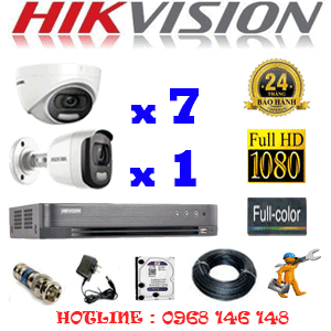 Lắp Đặt Trọn Bộ 8 Camera Hikvision 2.0Mp (Hik-27516)-HIK-27516