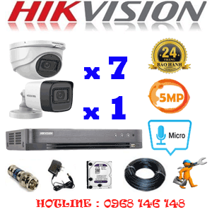 Trọn Bộ 8 Camera Hikvision 5.0Mp (Hik-5725126)-HIK-5725126
