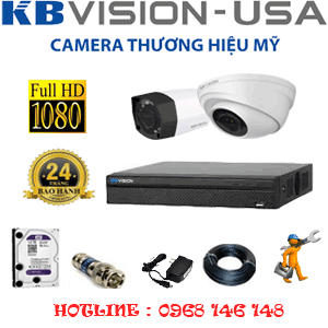 Lắp Đặt Trọn Bộ 2 Camera Kbvison 2.0Mp (Kb-2111112)-KB-2111112
