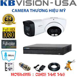 Lắp Đặt Trọn Bộ 2 Camera Kbvision 2.0Mp (Kb-2115116)-KB-2115116