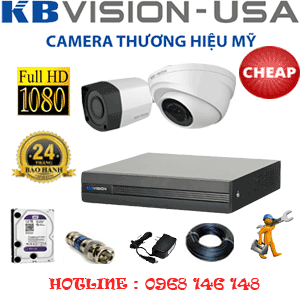 Lắp Đặt Trọn Bộ 2 Camera Kbvison 2.0Mp (Kb-21314)-KB-21314C