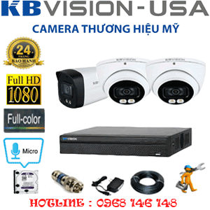 Lắp Đặt Trọn Bộ 3 Camera Kbvision 2.0Mp (Kb-2215116)-KB-2215116