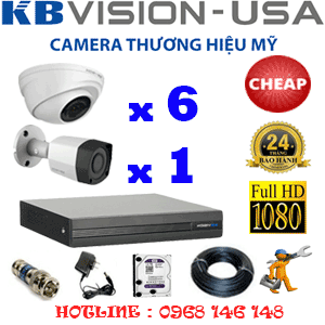Lắp Đặt Trọn Bộ 7 Camera Kbvision 2.0Mp (Kb-26314)-KB-26314C