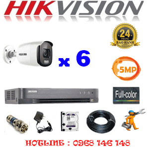 Lắp Đặt Trọn Bộ 6 Camera Hikvision 5.0Mp (Hik-563600)-HIK-563600