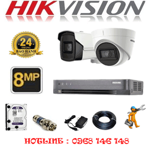 Lắp Đặt Trọn Bộ 2 Camera Hikvision 8.0Mp (Hik-8137138)-Hik-8137138