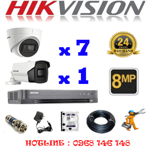 Lắp Đặt Trọn Bộ 8 Camera Hikvision 8.0Mp (Hik-8737138)-Hik-8737138