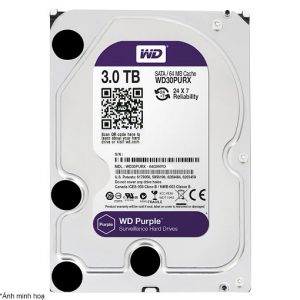 Ổ Cứng Hdd Western Digital Purple 3Tb 3.5″ Sata 3 – Wd30Purz-HDD Camera WD Purple 3TB Sata3 5400rpm (WD30PURZ)