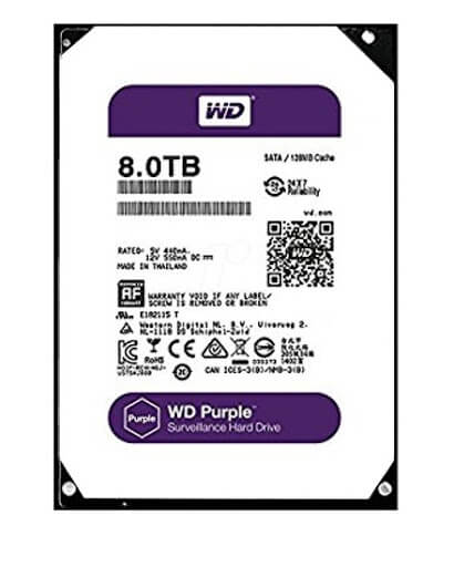 Ổ Cứng Hdd Western Digital Purple 8Tb 3.5″ Sata 3 – Wd80Purz-Ổ cứng HDD Camera WD Purple 8TB Sata3 5400rpm (WD80PURX)
