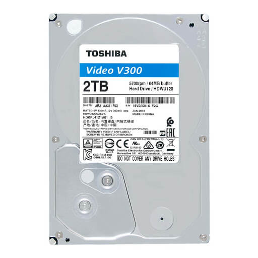 Ổ Cứng Hdd Toshiba V300 1Tb 3.5″ Sata 3 – Hdwu110Uzsva-Ổ cứng HDD Toshiba V300 Video Streaming 2TB SATA 5700RPM 64MB (HDWU120UZSVA)