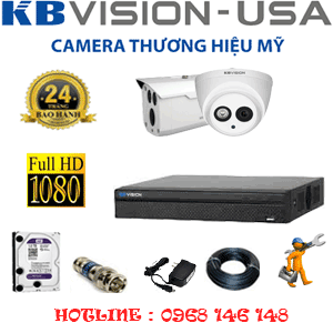 Lắp Đặt Trọn Bộ 2 Camera Kbvision 2.0Mp (Kb-2123124)-KB-2123124