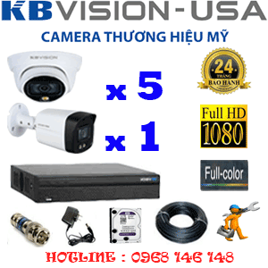 Lắp Đặt Trọn Bộ 6 Camera Kbvision 2.0Mp (Kb-2521122)-KB-2521122