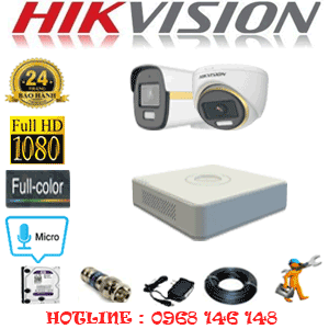 Lắp Đặt Trọn Bộ 2 Camera Hikvision 2.0Mp (Hik-2141142)-HIK-2141142
