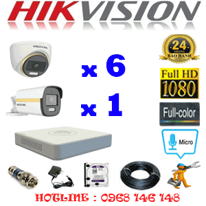 Lắp Đặt Trọn Bộ 7 Camera Hikvision 2.0Mp (Hik-2641142)-HIK-2641142