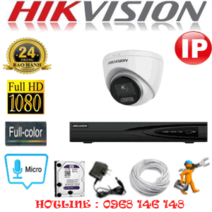 Lắp Đặt Trọn Bộ 1 Camera Ip Hikvision 2.0Mp (Hik-211100)-HIK-211100
