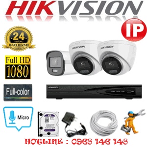 Lắp Đặt Trọn Bộ 3 Camera Ip Hikvision 2.0Mp (Hik-2211112)-HIK-2211112