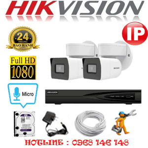 Lắp Đặt Trọn Bộ 2 Camera Ip Hikvision 2.0Mp (Hik-2111112)-HIK-223600