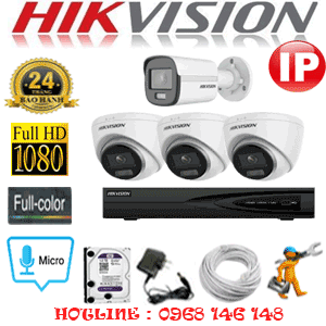 Lắp Đặt Trọn Bộ 4 Camera Ip Hikvision 2.0Mp (Hik-2311112)-HIK-2311112