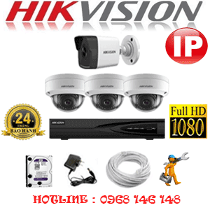 Lắp Đặt Trọn Bộ 4 Camera Ip Hikvision 2.0Mp (Hik-2355156)-HIK-2355156
