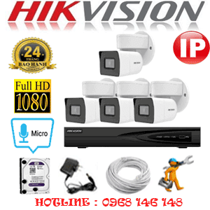 Lắp Đặt Trọn Bộ 4 Camera Ip Hikvision 2.0Mp (Hik-243600)-HIK-243600
