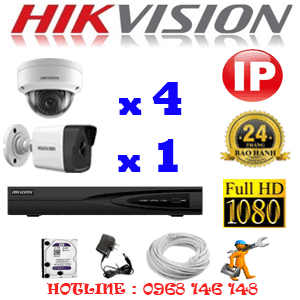 Lắp Đặt Trọn Bộ 5 Camera Ip Hikvision 4.0Mp (Hik-4457158)-HIK-2455156