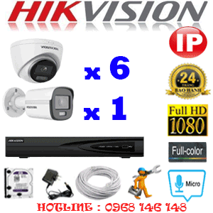 Lắp Đặt Trọn Bộ 7 Camera Ip Hikvision 2.0Mp (Hik-2611112)-HIK-2611112