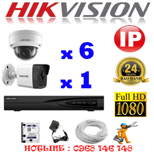 Lắp Đặt Trọn Bộ 7 Camera Ip Hikvision 2.0Mp (Hik-2655156)-HIK-2655156