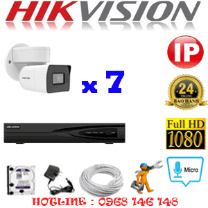 Lắp Đặt Trọn Bộ 7 Camera Ip Hikvision 2.0Mp (Hik-2611112)-HIK-273600