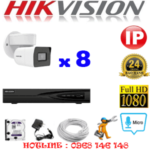 Lắp Đặt Trọn Bộ 8 Camera Ip Hikvision 2.0Mp (Hik-283600)-HIK-283600