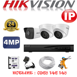 Lắp Đặt Trọn Bộ 3 Camera Ip Hikvision 4.0Mp (Hik-4253154)-HIK-4253154