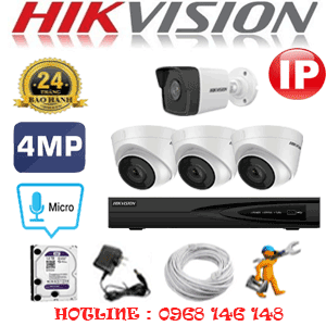 Lắp Đặt Trọn Bộ 4 Camera Ip Hikvision 2.0Mp (Hik-2355156)-HIK-4357158