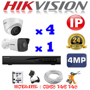 Lắp Đặt Trọn Bộ 5 Camera Ip Hikvision 4.0Mp (Hik-4453154)-HIK-4453154