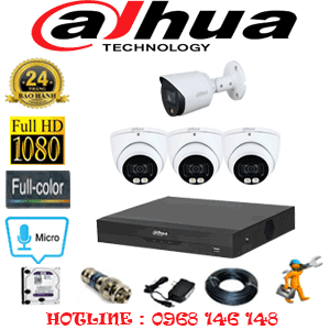 Lắp Đặt Trọn Bộ 4 Camera Wifi Hikvision 2.0Mp (Hik-2315116)-DAH-23718