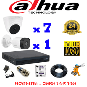 Lắp Đặt Trọn Bộ 8 Camera Dahua 2.0Mp (Dah-2717118)-DAH-2717118