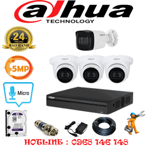Lắp Đặt Trọn Bộ 4 Camera Hikvision 5.0Mp (Hik-5325126)-DAH-539110