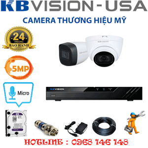 Lắp Đặt Trọn Bộ 2 Camera Kbvision 5.0Mp (Kb-5139140)-KB-5139140