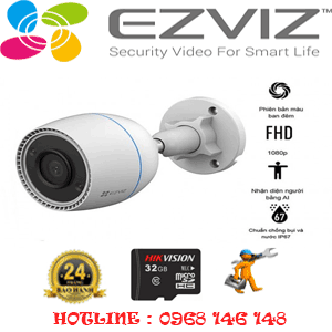 Lắp Đặt Trọn Gói Camera Wifi Ezviz 2.0Mp C3Tn Full Color-EZ-215